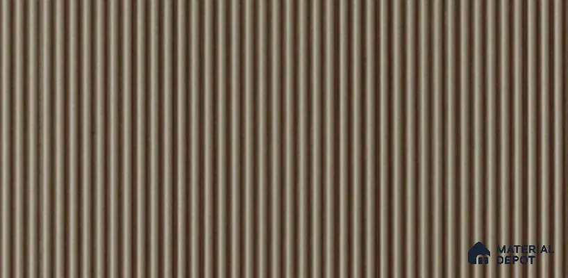 Brown Plain Colour Louver PN 03890 9.5 ft x 6 inch Charcoal Panel - 10 mm | Suitable for Feature Wall, TV Unit & Living Room | Width is Subjected to 5% Variation