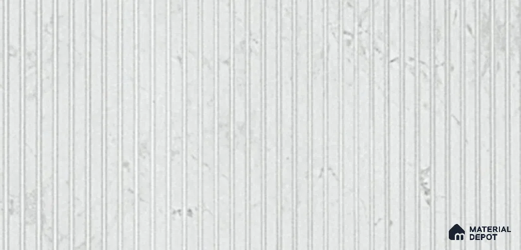 White Marble Louver PN 03850 9.5 ft x 6 inch Charcoal Panel - 10 mm | Suitable for Feature Wall, TV Unit & Living Room | Width is Subjected to 5% Variation