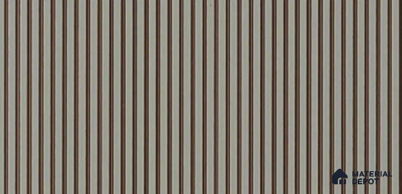 Grey Plain Colour Louver PN 03853 9.5 ft x 6 inch Charcoal Panel - 10 mm | Suitable for Feature Wall, TV Unit & Living Room | Width is Subjected to 5% Variation