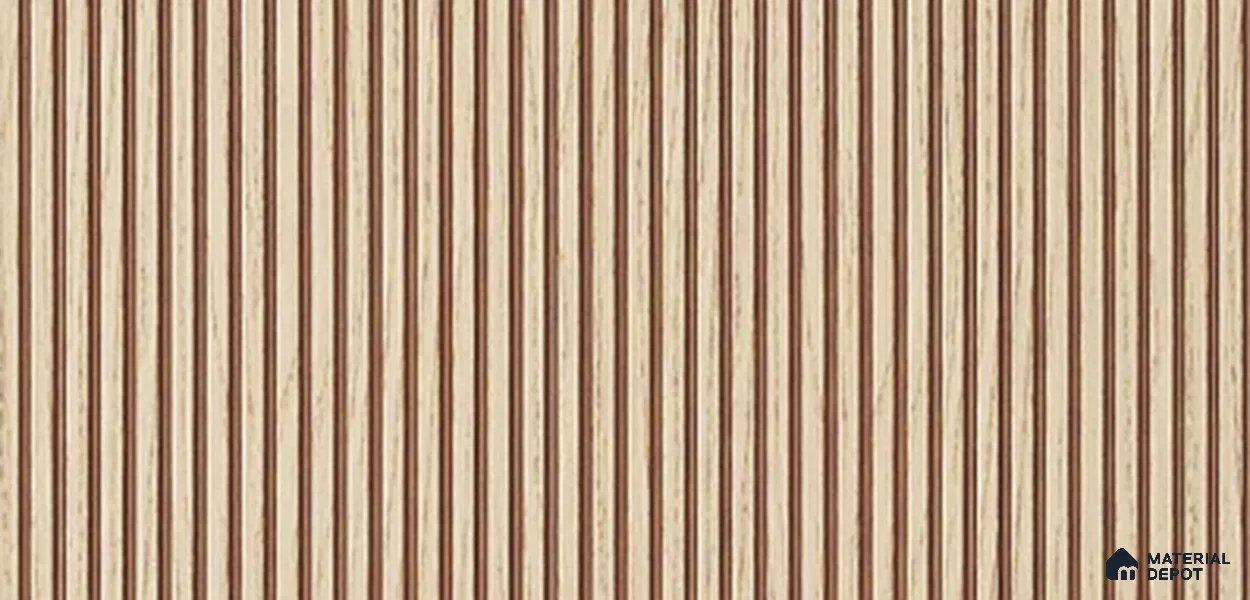 Beige Plain Colour Louver PN 03855 9.5 ft x 6 inch Charcoal Panel - 10 mm | Suitable for Feature Wall, TV Unit & Living Room | Width is Subjected to 5% Variation