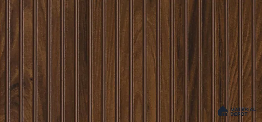 Brown Wooden Louver PN 03870 9.5 ft x 6 inch Charcoal Panel - 10 mm | Suitable for Feature Wall, TV Unit & Living Room | Width is Subjected to 5% Variation