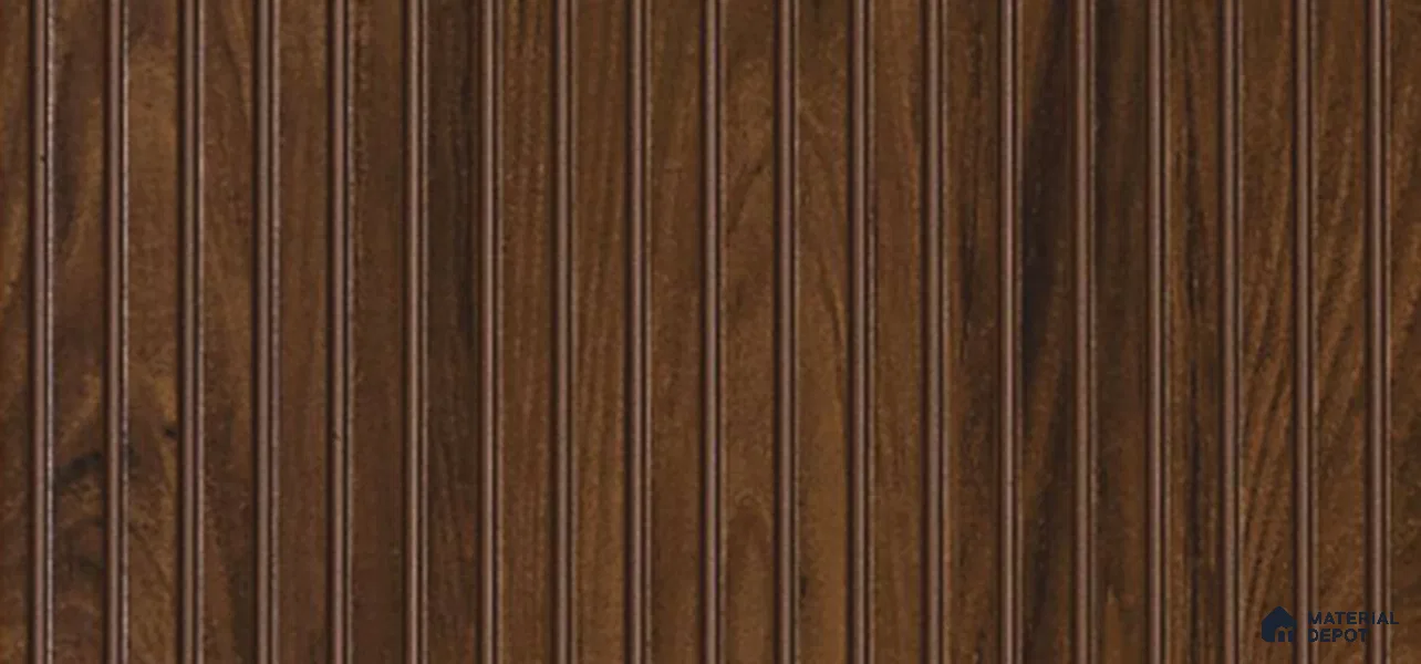Brown Wooden Louver PN 03870 9.5 ft x 6 inch Charcoal Panel - 10 mm | Suitable for Feature Wall, TV Unit & Living Room | Width is Subjected to 5% Variation