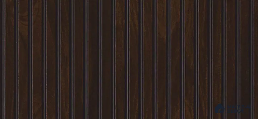 Brown Wooden Louver PN 03872 9.5 ft x 6 inch Charcoal Panel - 10 mm | Suitable for Feature Wall, TV Unit & Living Room | Width is Subjected to 5% Variation
