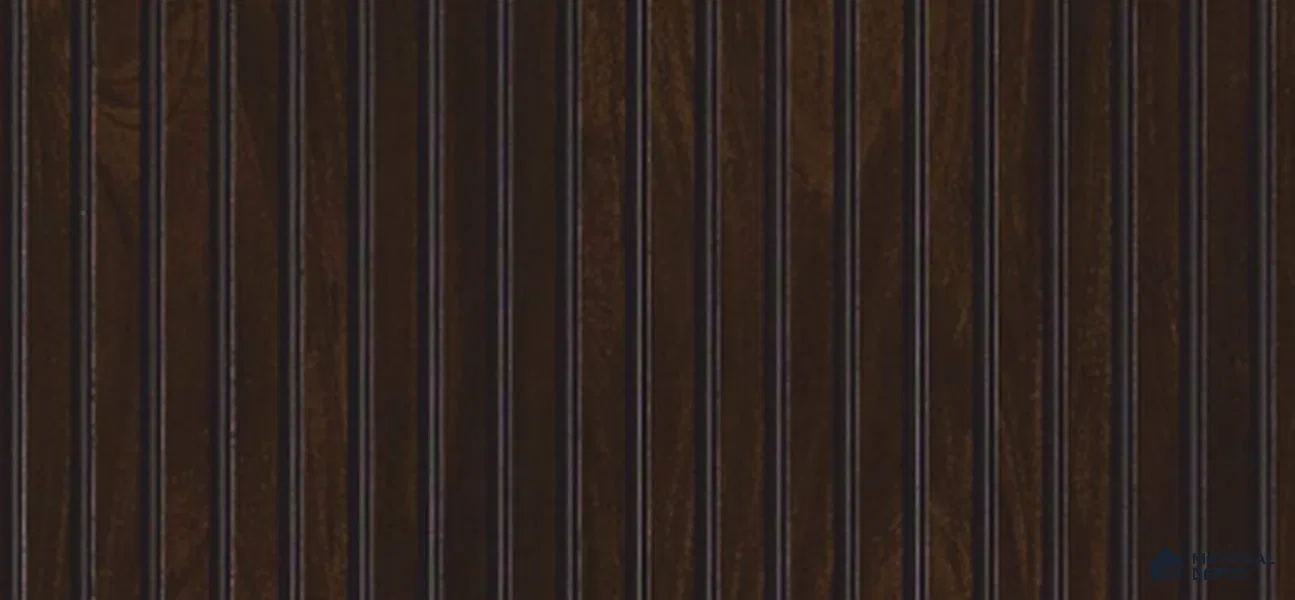Brown Wooden Louver PN 03872 9.5 ft x 6 inch Charcoal Panel - 10 mm | Suitable for Feature Wall, TV Unit & Living Room | Width is Subjected to 5% Variation