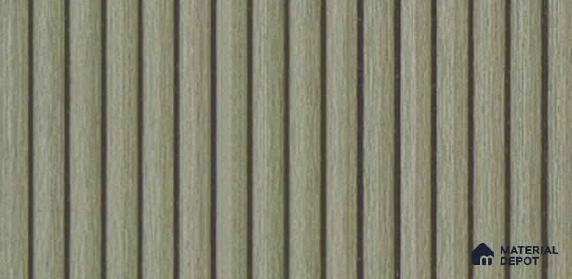 Grey Wooden Louver PN 03909 9.5 ft x 6 inch Charcoal Panel - 10 mm | Suitable for Feature Wall, TV Unit & Living Room | Width is Subjected to 5% Variation