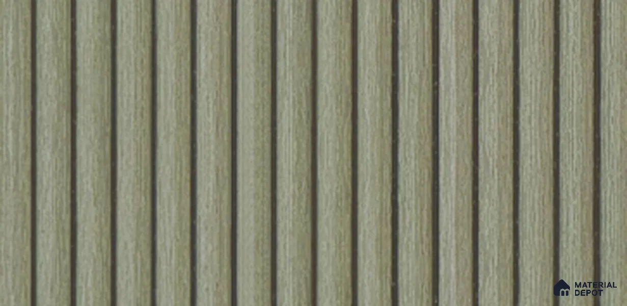 Grey Wooden Louver PN 03909 9.5 ft x 6 inch Charcoal Panel - 10 mm | Suitable for Feature Wall, TV Unit & Living Room | Width is Subjected to 5% Variation