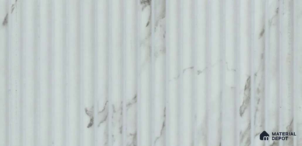 Grey Marble Louver PN 03884 9.5 ft x 6 inch Charcoal Panel - 10 mm | Suitable for Feature Wall, TV Unit & Living Room | Width is Subjected to 5% Variation