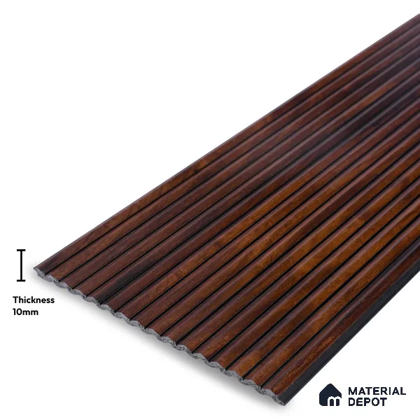 Wooden Look PN 03911 9.5 ft x 6 inch Charcoal Panel - 10 mm | Suitable for Feature Wall, TV Unit & Living Room | Width is Subjected to 5% Variation