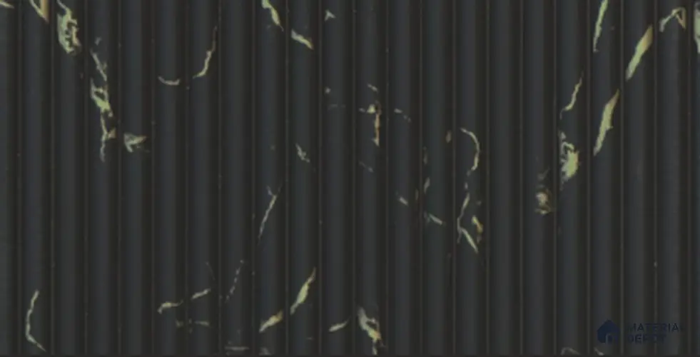 Black Marble Louver PN 03885 9.5 ft x 6 inch Charcoal Panel - 10 mm | Suitable for Feature Wall, TV Unit & Living Room | Width is Subjected to 5% Variation