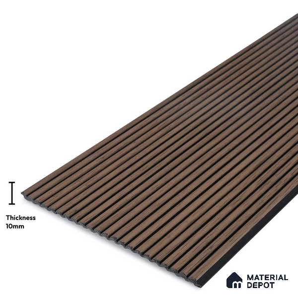Wooden Look PN 03887 9.5 ft x 6 inch Charcoal Panel - 10 mm | Suitable for Feature Wall, TV Unit & Living Room | Width is Subjected to 5% Variation