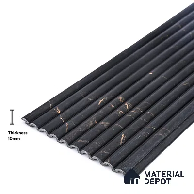 Black Marble Look PN 03904 9.5 ft x 6 inch Charcoal Panel - 10 mm | Suitable for Feature Wall, TV Unit & Living Room | Width is Subjected to 5% Variation
