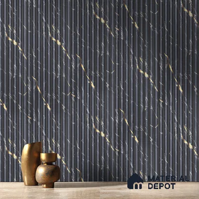 Black Marble Look PN 03897 9.5 ft x 6 inch Charcoal Panel - 10 mm | Suitable for Feature Wall, TV Unit & Living Room | Width is Subjected to 5% Variation