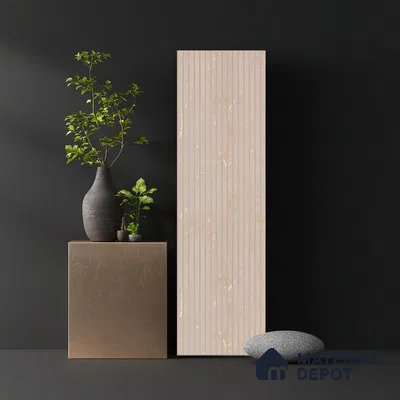 Cream Stone Look PN 03861 9.5 ft x 6 inch Charcoal Panel - 10 mm | Suitable for Feature Wall, TV Unit & Living Room | Width is Subjected to 5% Variation