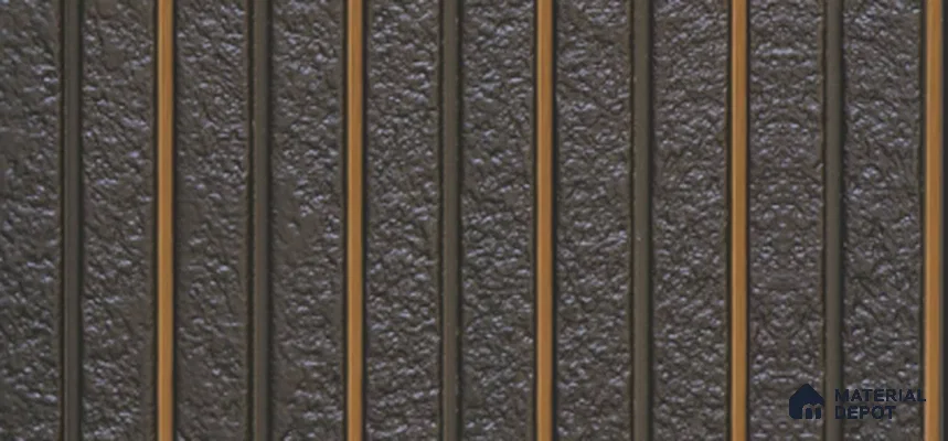 Black Stone Louver PN 03867 9.5 ft x 6 inch Charcoal Panel - 10 mm | Suitable for Feature Wall, TV Unit & Living Room | Width is Subjected to 5% Variation