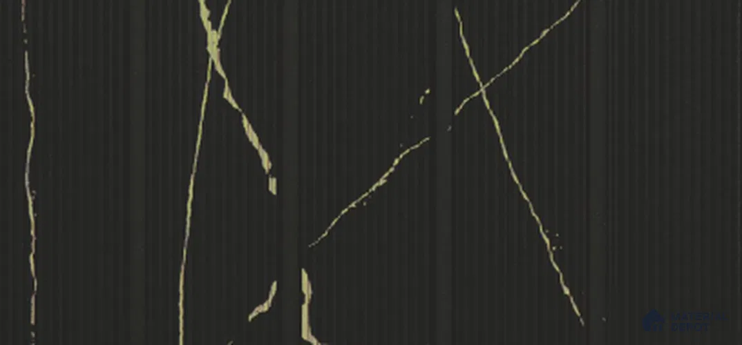 Black Marble Louver PN 03880 9.5 ft x 6 inch Charcoal Panel - 10 mm | Suitable for Feature Wall, TV Unit & Living Room | Width is Subjected to 5% Variation