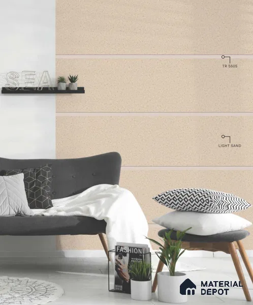 Light Sand Matt 8 ft x 4 ft Matte Finish Terrazzo Corian Surface Series Laminate - 1.5 mm | Suitable for TV Unit, Wardrobe, Kitchen Cabinets