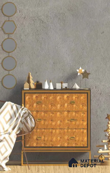 Gold Patterned Look Metal Decorative Wall Pane/Panel 8 ft x 2 ft - 1.5 mm | Ideal for Living Room, TV Units, Bedroom, Feature Wall, Office | PN 04744 | Width is Subjected to 5% Variation