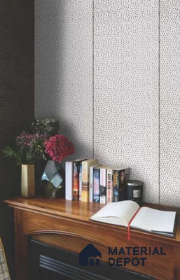 White Patterned Look Metal Decorative Wall Panel PN 04749 8 ft x 2 ft - 1.5 mm | Suitable for Feature Wall, TV Unit & Living Room | Width is Subjected to 5% Variation