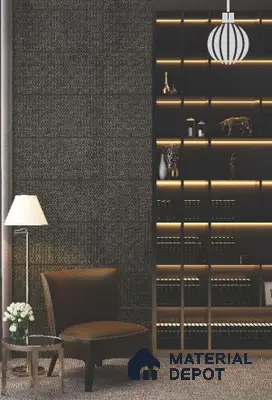 Brown Patterned Look Metal Decorative Wall Panel PN 04754 8 ft x 2 ft - 1.5 mm | Suitable for Feature Wall, TV Unit & Living Room | Width is Subjected to 5% Variation