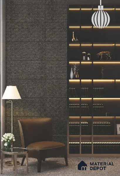 Brown Patterned Look Metal Decorative Wall Panel PN 04754 8 ft x 2 ft - 1.5 mm | Suitable for Feature Wall, TV Unit & Living Room | Width is Subjected to 5% Variation