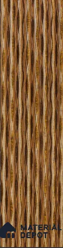 Brown Patterned Look Metal Decorative Wall Panel PN 04766 8 ft x 2 ft - 1.5 mm | Suitable for Feature Wall, TV Unit & Living Room | Width is Subjected to 5% Variation