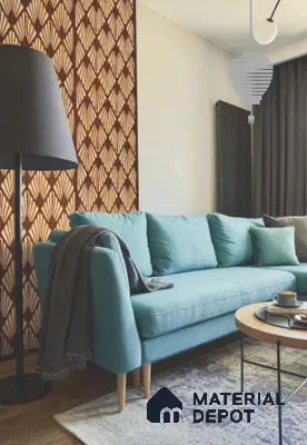 Multi Colour Patterned Look PVC Decorative Wall Panel PN 03602 8 ft x 2 ft - 1.5 mm | Suitable for Feature Wall, TV Unit & Living Room | Width is Subjected to 5% Variation
