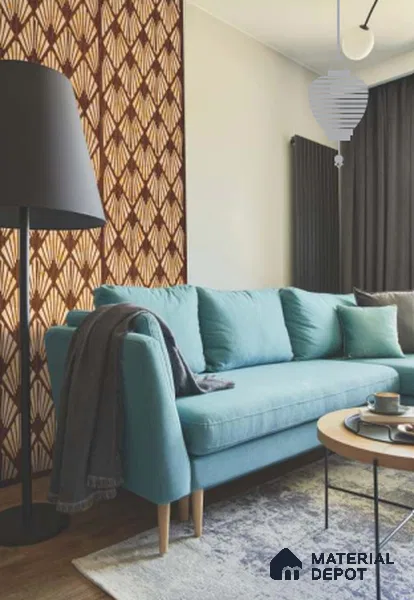 Multi Colour Patterned Look PVC Decorative Wall Panel PN 03602 8 ft x 2 ft - 1.5 mm | Suitable for Feature Wall, TV Unit & Living Room | Width is Subjected to 5% Variation