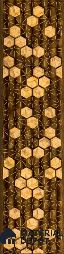 Multi Colour Patterned Look PVC Decorative Wall Panel PN 03572 8 ft x 2 ft - 1.5 mm | Suitable for Feature Wall, TV Unit & Living Room | Width is Subjected to 5% Variation