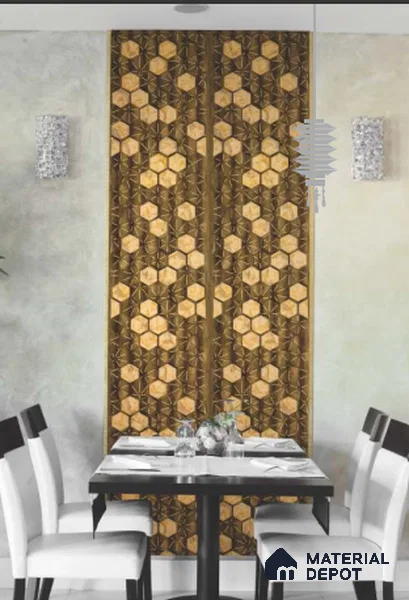 Multi Colour Patterned Look PVC Decorative Wall Panel PN 03572 8 ft x 2 ft - 1.5 mm | Suitable for Feature Wall, TV Unit & Living Room | Width is Subjected to 5% Variation