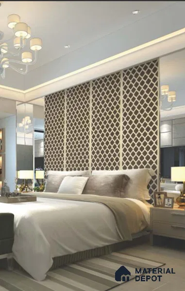 Multi Colour Patterned Look PVC Decorative Wall Panel PN 04702 8 ft x 2 ft - 1.5 mm | Suitable for Feature Wall, TV Unit & Living Room | Width is Subjected to 5% Variation