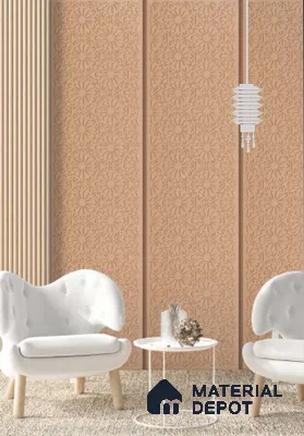 Brown Patterned Look PVC Decorative Wall Panel PN 04716 8 ft x 2 ft - 1.5 mm | Suitable for Feature Wall, TV Unit & Living Room | Width is Subjected to 5% Variation