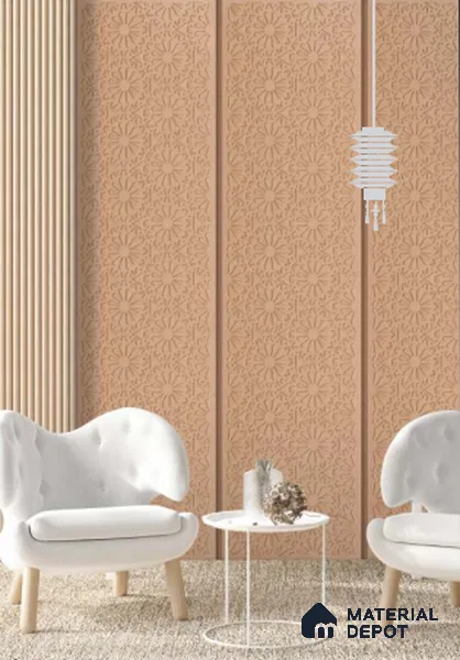 Brown Patterned Look PVC Decorative Wall Panel PN 04716 8 ft x 2 ft - 1.5 mm | Suitable for Feature Wall, TV Unit & Living Room | Width is Subjected to 5% Variation