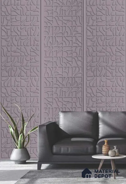 Grey Patterned Look PVC Decorative Wall Pane/Panel 8 ft x 2 ft - 1.5 mm | Ideal for Living Room, TV Units, Bedroom, Feature Wall, Office | PN 04729 | Width is Subjected to 5% Variation