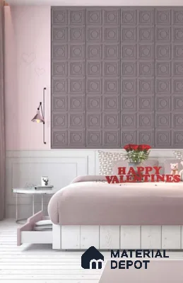 Grey Patterned Look PVC Decorative Wall Panel PN 04733 8 ft x 2 ft - 1.5 mm | Suitable for Feature Wall, TV Unit & Living Room | Width is Subjected to 5% Variation
