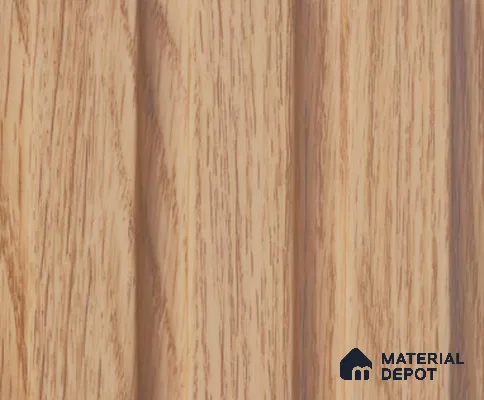 Brown Wooden Louver PN 04152 8 ft x 4.9 inch Charcoal Panel - 18 mm | Suitable for Feature Wall, TV Unit & Living Room | Width is Subjected to 5% Variation