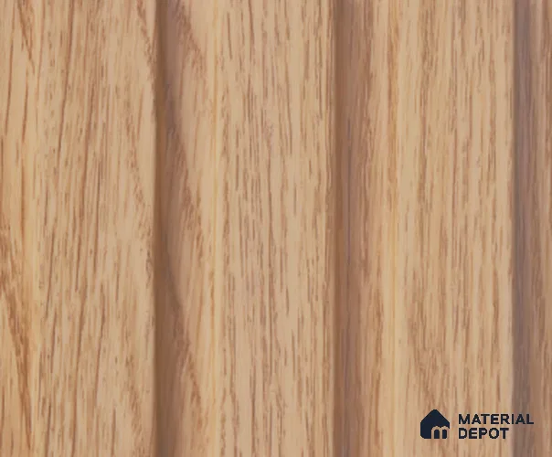 Brown Wooden Louver PN 04152 8 ft x 4.9 inch Charcoal Panel - 18 mm | Suitable for Feature Wall, TV Unit & Living Room | Width is Subjected to 5% Variation