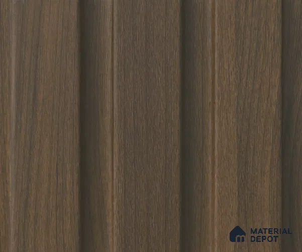 Brown Wooden Louver PN 04157 8 ft x 4.9 inch Charcoal Panel - 18 mm | Suitable for Feature Wall, TV Unit & Living Room | Width is Subjected to 5% Variation