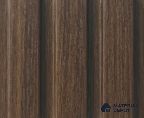 Brown Wooden Louver PN 04159 8 ft x 4.9 inch Charcoal Panel - 18 mm | Suitable for Feature Wall, TV Unit & Living Room | Width is Subjected to 5% Variation