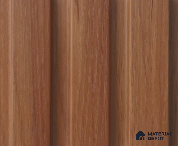 Brown Wooden Louver PN 04154 8 ft x 4.9 inch Charcoal Panel - 18 mm | Suitable for Feature Wall, TV Unit & Living Room | Width is Subjected to 5% Variation