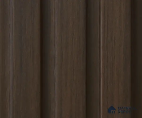 Brown Wooden Louver PN 04158 8 ft x 4.9 inch Charcoal Panel - 18 mm | Suitable for Feature Wall, TV Unit & Living Room | Width is Subjected to 5% Variation