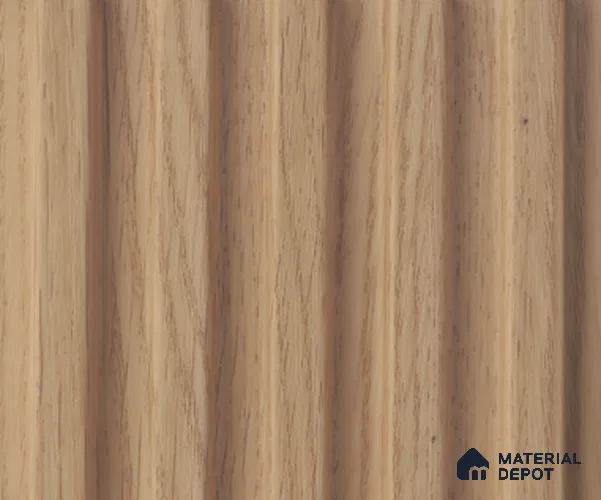 Brown Wooden Louver PN 04160 8 ft x 4.9 inch Charcoal Panel - 18 mm | Suitable for Feature Wall, TV Unit & Living Room | Width is Subjected to 5% Variation