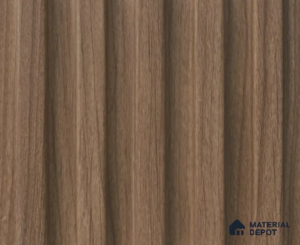 Brown Wooden Louver PN 04161 8 ft x 4.9 inch Charcoal Panel - 18 mm | Suitable for Feature Wall, TV Unit & Living Room | Width is Subjected to 5% Variation