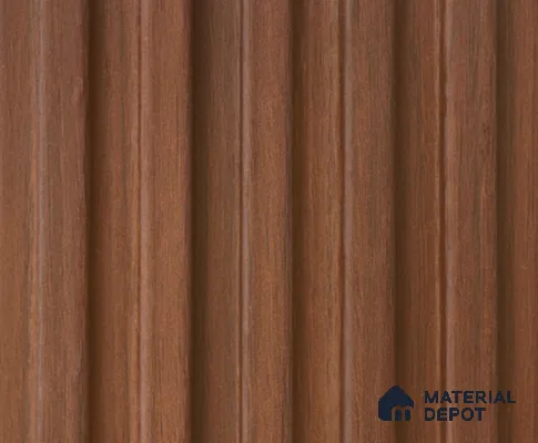 Brown Wooden Louver PN 04162 8 ft x 4.9 inch Charcoal Panel - 18 mm | Suitable for Feature Wall, TV Unit & Living Room | Width is Subjected to 5% Variation