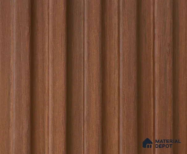 Brown Wooden Louver PN 04162 8 ft x 4.9 inch Charcoal Panel - 18 mm | Suitable for Feature Wall, TV Unit & Living Room | Width is Subjected to 5% Variation