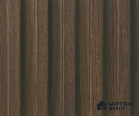 Brown Wooden Louver PN 04163 8 ft x 4.9 inch Charcoal Panel - 18 mm | Suitable for Feature Wall, TV Unit & Living Room | Width is Subjected to 5% Variation
