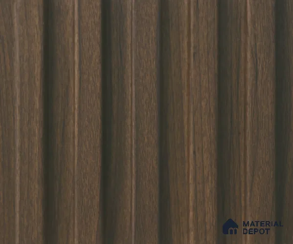 Brown Wooden Louver PN 04163 8 ft x 4.9 inch Charcoal Panel - 18 mm | Suitable for Feature Wall, TV Unit & Living Room | Width is Subjected to 5% Variation