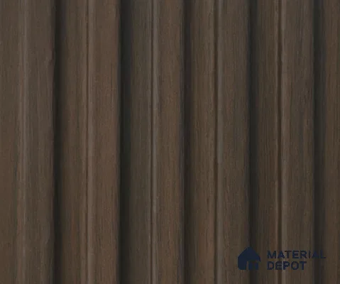 Brown Wooden Louver PN 04165 8 ft x 4.9 inch Charcoal Panel - 18 mm | Suitable for Feature Wall, TV Unit & Living Room | Width is Subjected to 5% Variation