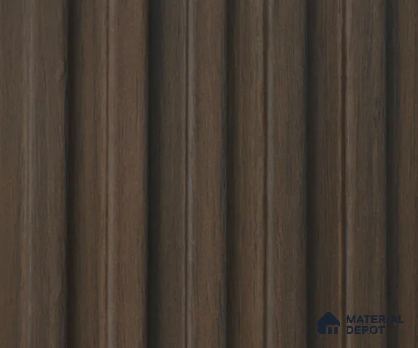 Brown Wooden Louver PN 04165 8 ft x 4.9 inch Charcoal Panel - 18 mm | Suitable for Feature Wall, TV Unit & Living Room | Width is Subjected to 5% Variation
