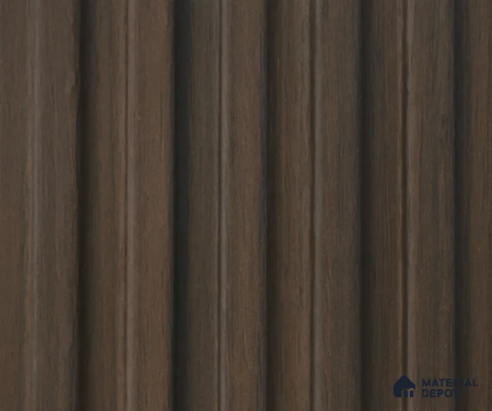 Brown Wooden Louver PN 04165 8 ft x 4.9 inch Charcoal Panel - 18 mm | Suitable for Feature Wall, TV Unit & Living Room | Width is Subjected to 5% Variation