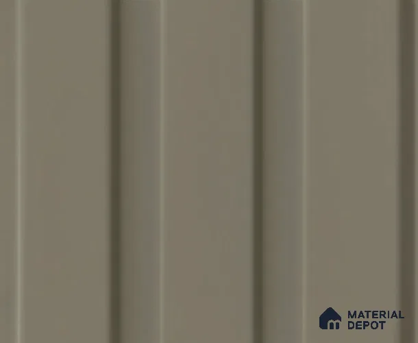 Beige Plain Colour Louver PN 04172 8 ft x 4.9 inch Charcoal Panel - 18 mm | Suitable for Feature Wall, TV Unit & Living Room | Width is Subjected to 5% Variation